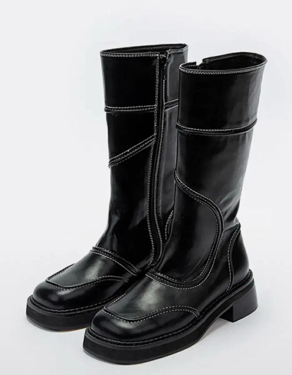 에이티티 미들 부츠 Stitch line boots (black 245)